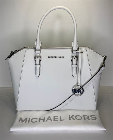 michael kors white ciara satchel|michael michael kors ciara large top zip satchel .